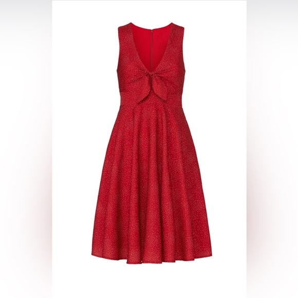 Hutch Dresses & Skirts - Hutch Red Polka Dot Tie Front Dress Size L